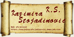 Kazimira Stojadinović vizit kartica